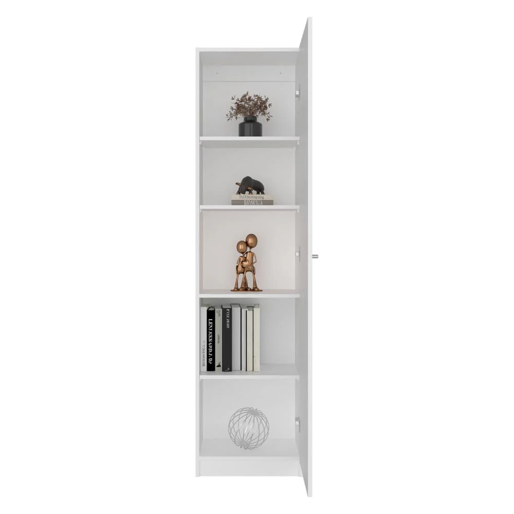 Biblioteca Home Eco, Blanco Duqueza, con Cinco Entrepaños ZF - Image 4