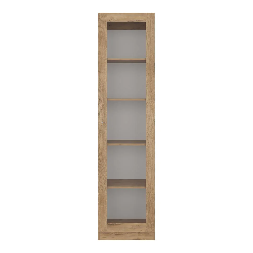 Biblioteca Home Eco Con Puerta En Vidrio, Macadamia, con Cinco Entrepaños ZF - Image 6