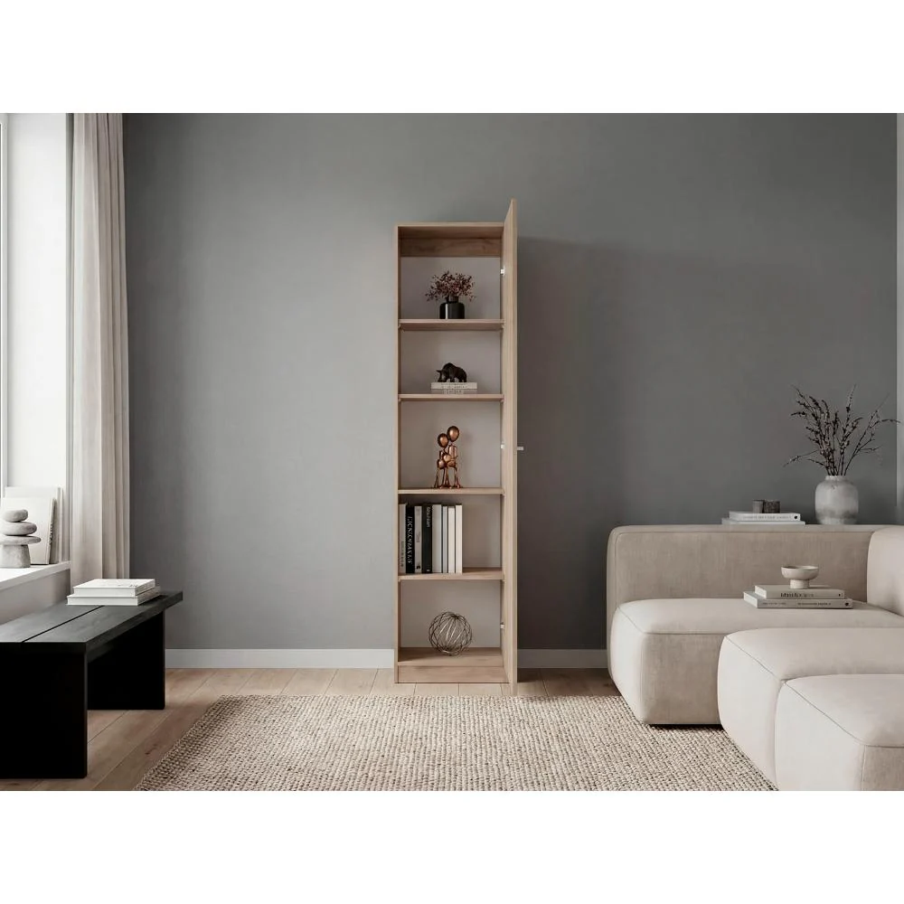 Biblioteca Home Eco, Macadamia, con Cinco Entrepaños ZF - Image 11