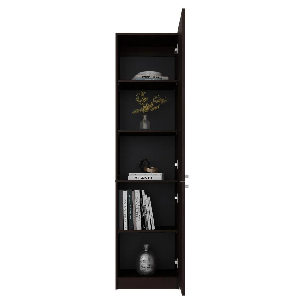 Biblioteca Home, Kronos Nogal y Negro, Dos puertas abatibles y de fácil armado ZF - Image 4