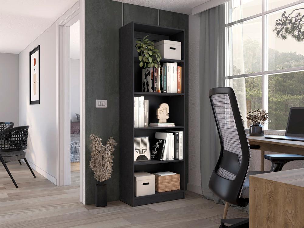 BIBLIOTECA HOME, WENGUE, CON CINCO ENTREPAÑOS - Image 5