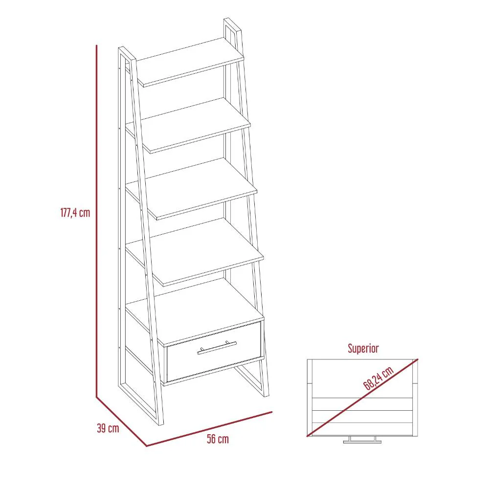 BIBLIOTECA KORINA, CAFÉ CLARO, CON ESPACIO PARA ELEMENTOS DECORATIVOS - Image 15