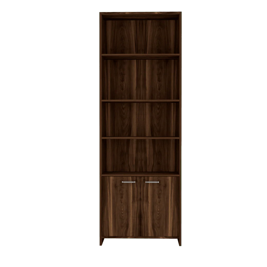 BIBLIOTECA MILÁN, CAOBA, CON DOS PUERTAS ABATIBLES Y CUATRO ENTREPAÑOS - Image 6