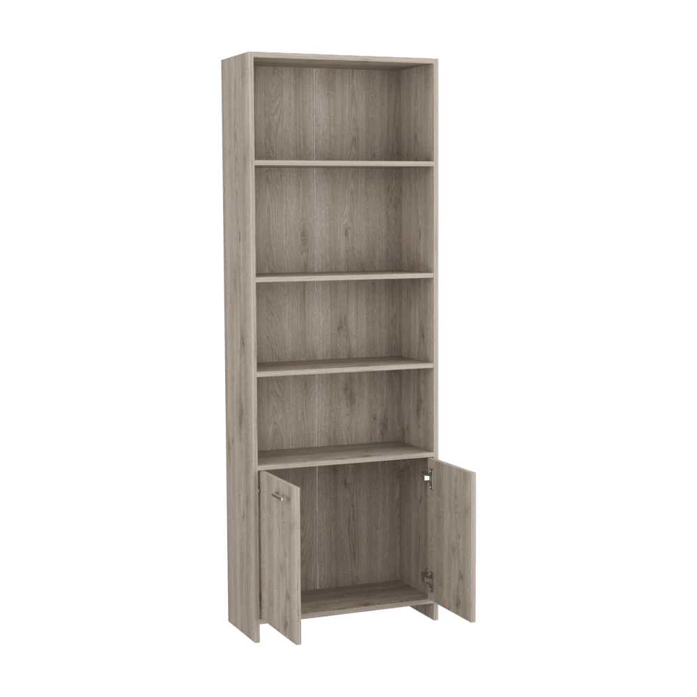BIBLIOTECA MILÁN, HUMO, CON DOS PUERTAS ABATIBLES Y CUATRO ENTREPAÑOS