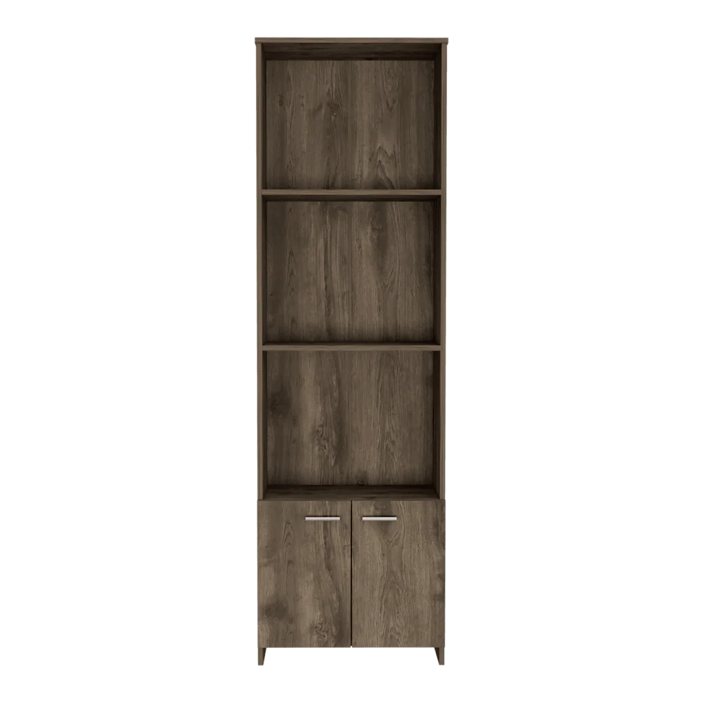 BIBLIOTECA MILÁN, NOGAL, CON DOS PUERTAS ABATIBLES Y TRES ENTREPAÑOS - Image 6