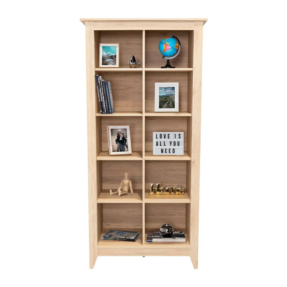 BIBLIOTECA SARUME, BEIGE, CON CINCO ENTREPAÑOS DOBLES - Image 2