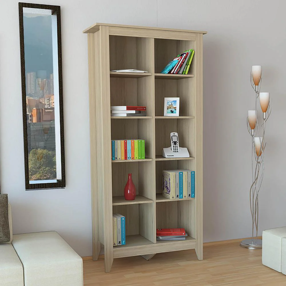 BIBLIOTECA SARUME, BEIGE, CON CINCO ENTREPAÑOS DOBLES - Image 3
