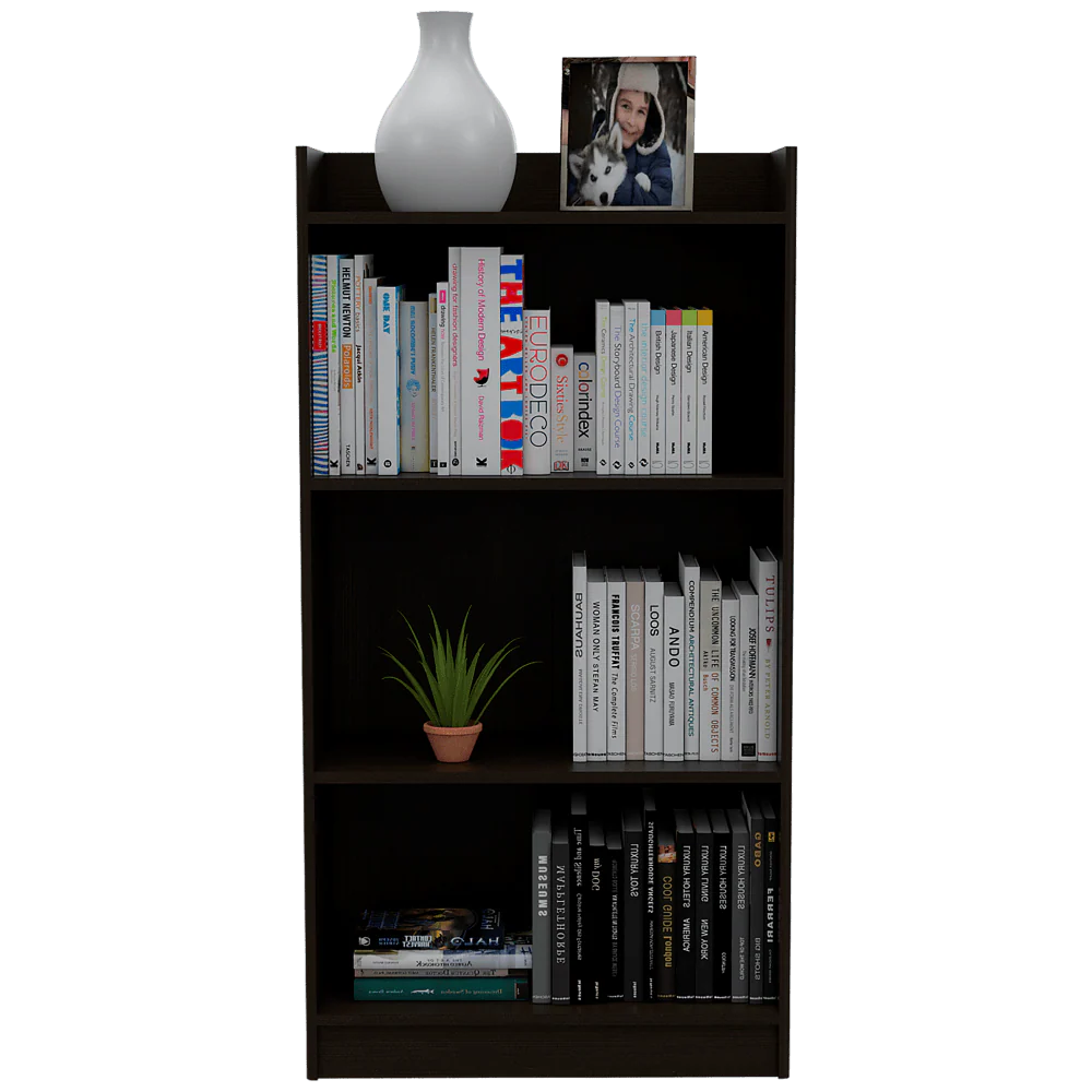 BIBLIOTECA TAIRA, WENGUE, CON TRES ENTREPAÑOS - Image 2