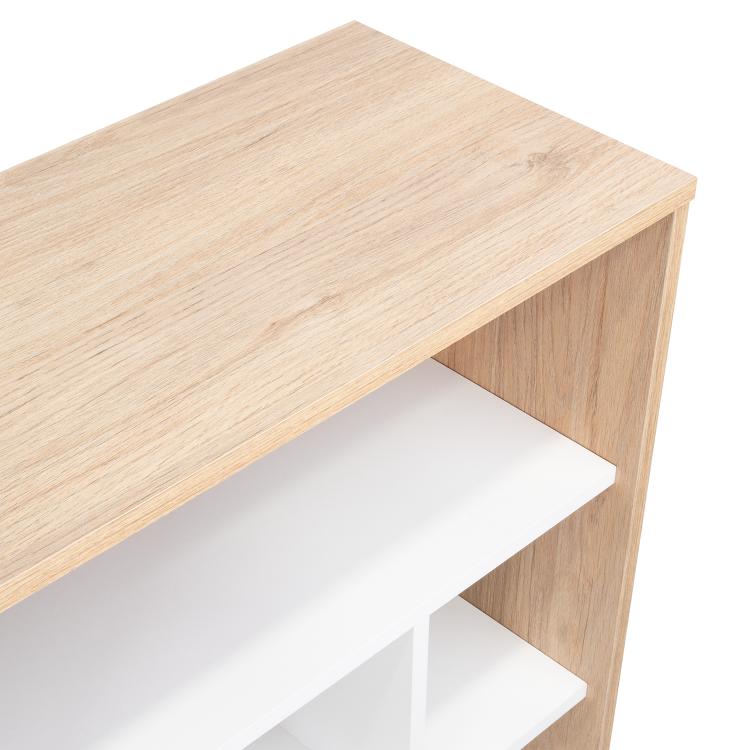 BIBLIOTECA TONNY, BEIGE Y BLANCO, CON VARIEDAD DE ESPACIOS PARA LIBROS Y ARTÍCULOS DECORATIVOS - Image 6