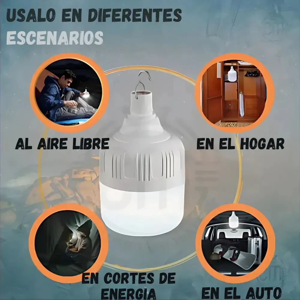 BOMBILLO LED RECARGABLE DE EMERGENCIA 30