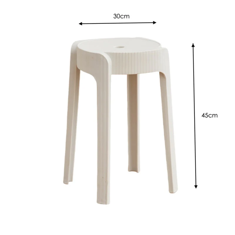 BUTACO APILABLE MAISON, COLOR BLANCO, DISEÑO MODERNO X2 - Image 3
