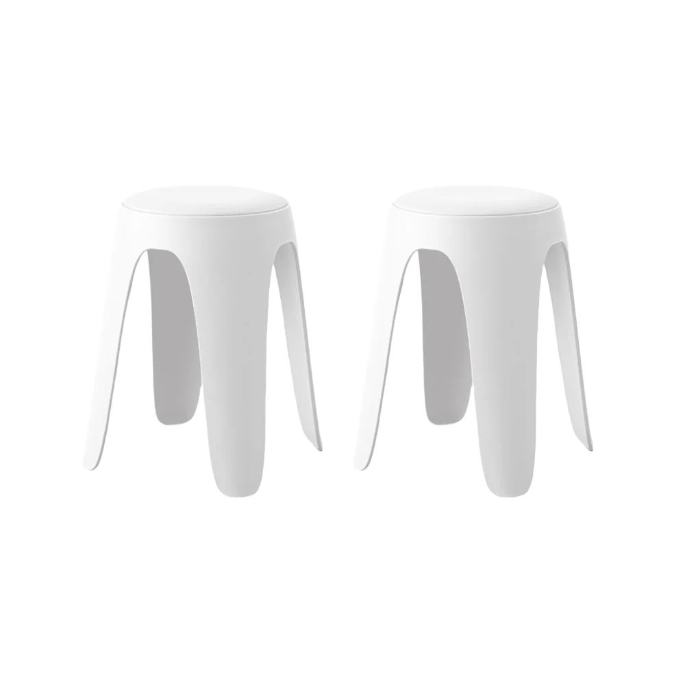 BUTACO CON COJIN ELSE, COLOR BLANCO, DISEÑO MODERNO INCLUYE COJÍN X2