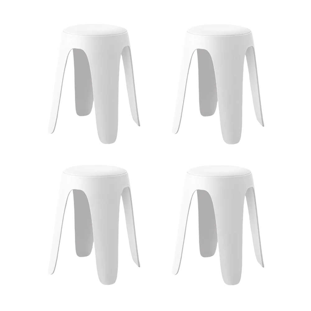 BUTACO CON COJIN ELSE, COLOR BLANCO, DISEÑO MODERNO INCLUYE COJÍN X4