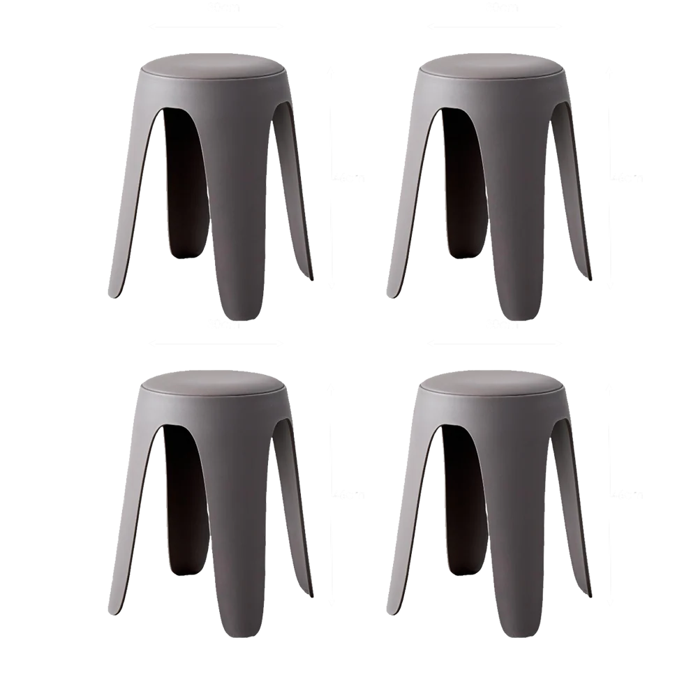 BUTACO CON COJIN ELSE, COLOR GRIS OSCURO, DISEÑO MODERNO INCLUYE COJÍN X4