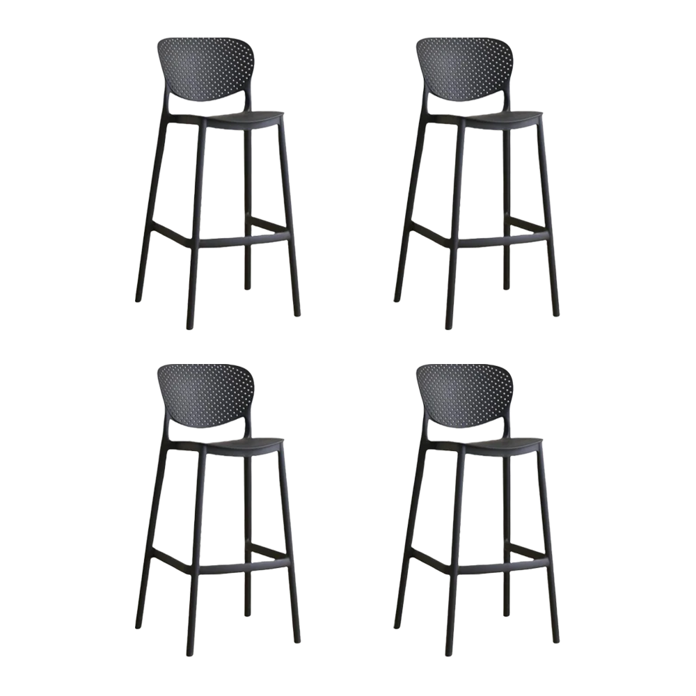 BUTACO PARA BARRA RIO, COLOR NEGRO, DISEÑO MODERNO X4