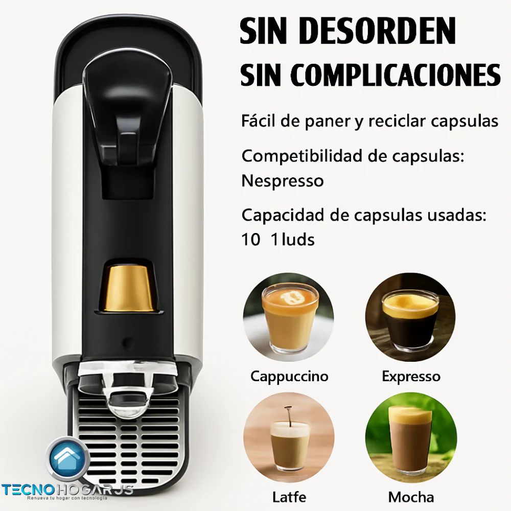CAFETERA CAFE EXPRESO CAPSULAS CAPUCHINO LATTE 750ML REGALO BLANCO 110V - Image 3