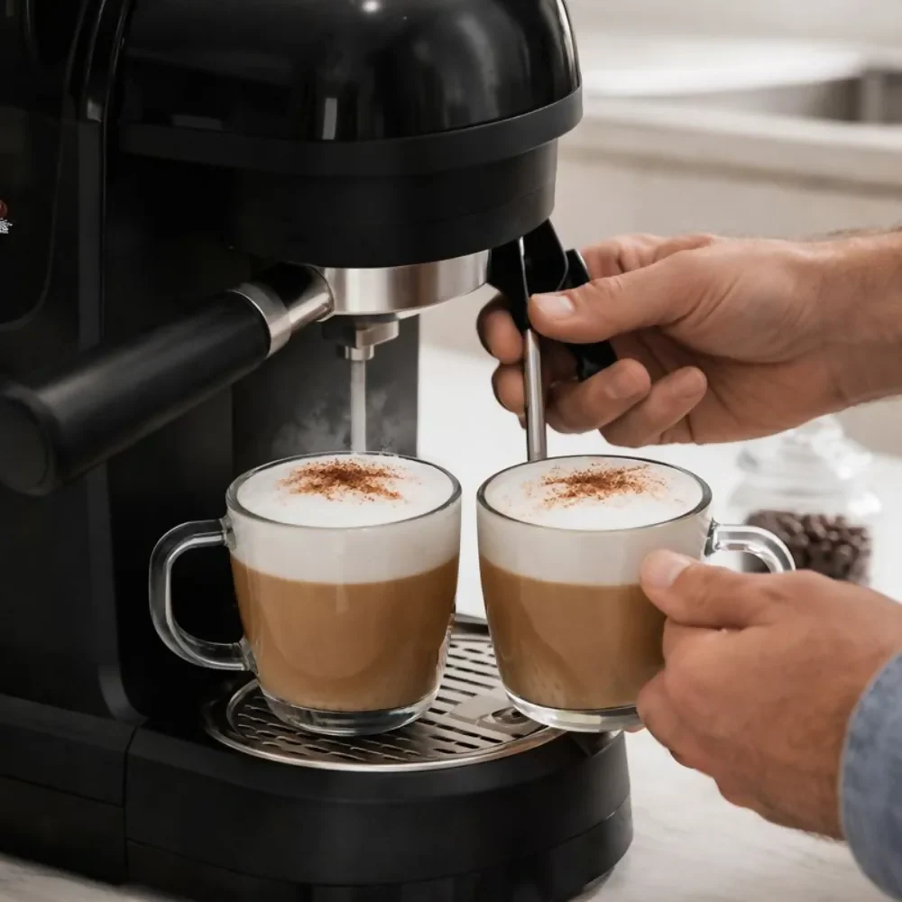 CAFETERA CAPUCHINO EXPRESSO CAFÉ LATTE MOCA 20 BAR 1500W NEGRO 110 - Image 5