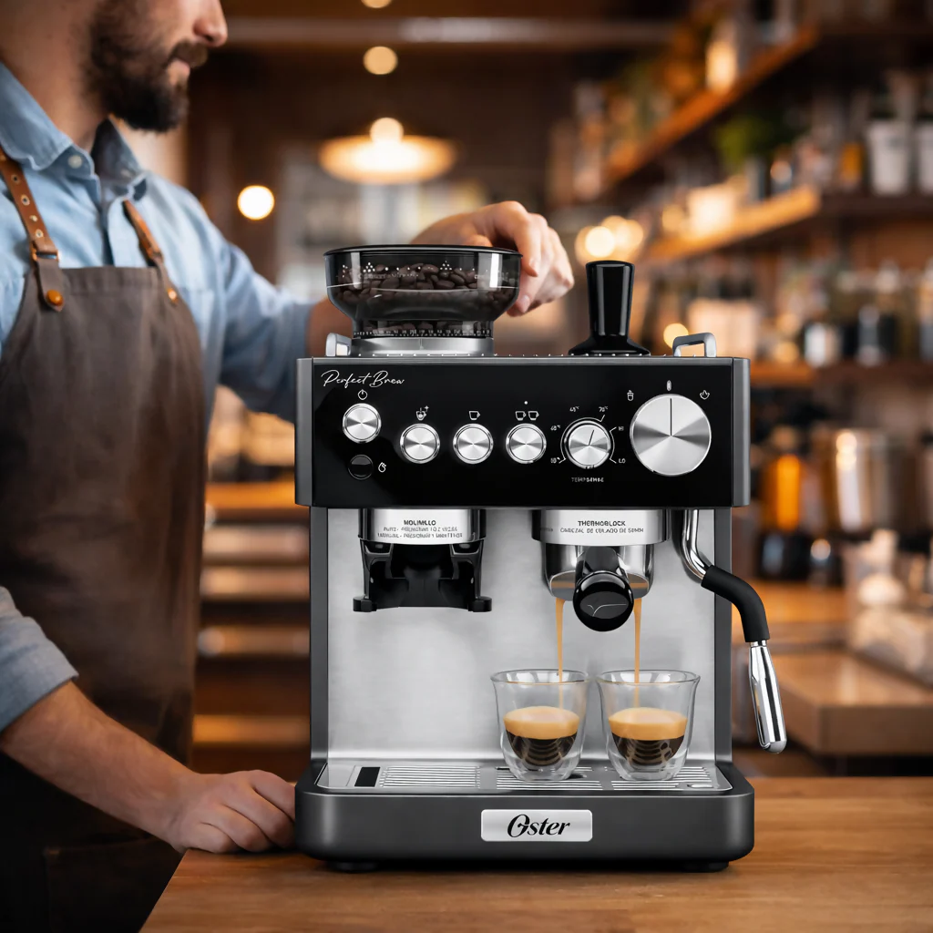 CAFETERA ESPRESSO OSTER PERFECT BREW CON MOLINO INTEGRADO 15 BAR ACERO INOXIDABLE 1600W - Image 3