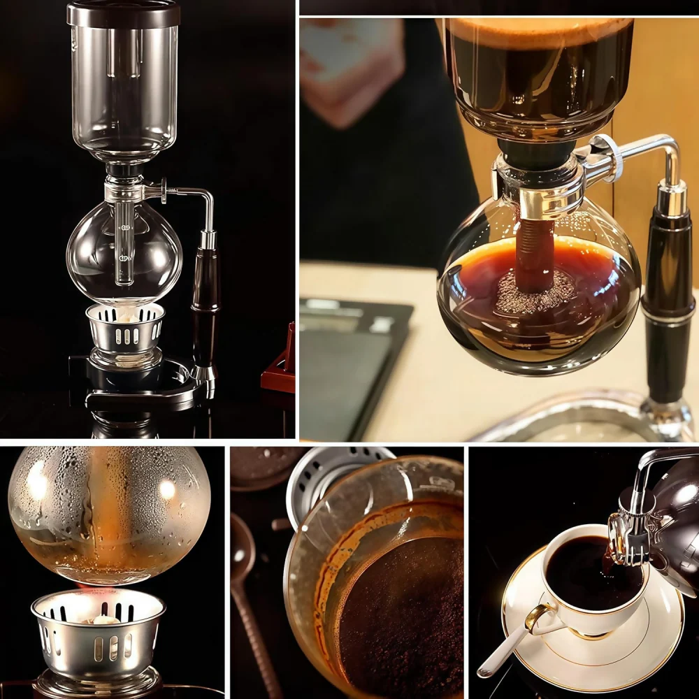 CAFETERA SIFÓN JAPONÉS DE VIDRIO DE BOROSILICATO 5 TAZAS - Image 4