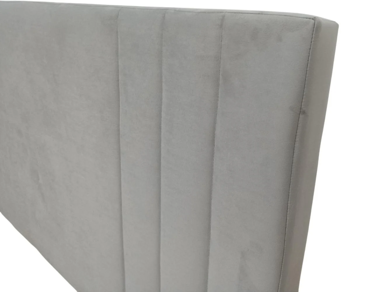 Cama Doble Majestic, Gris Claro, Madera roble tapizada - Image 4