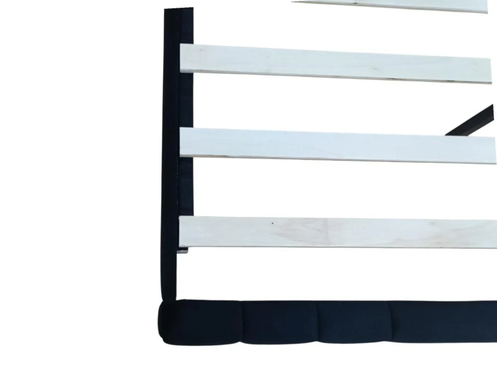 Cama Doble Majestic, Negro, Madera roble tapizada - Image 3