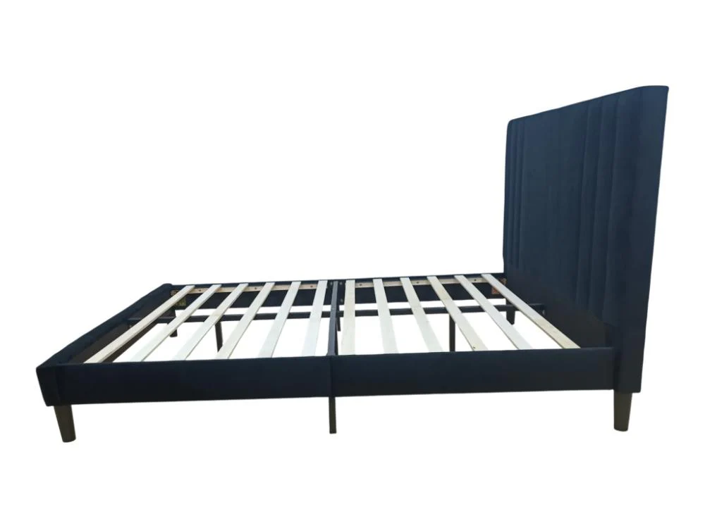 Cama Doble Majestic, Negro, Madera roble tapizada - Image 7