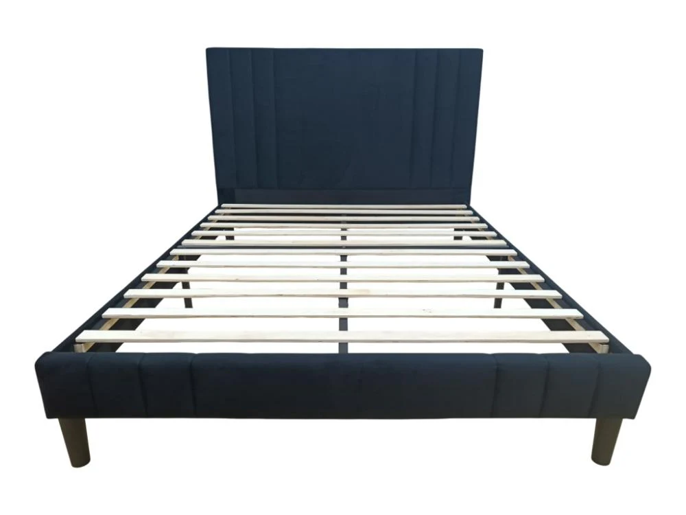 Cama Doble Majestic, Negro, Madera roble tapizada - Image 8