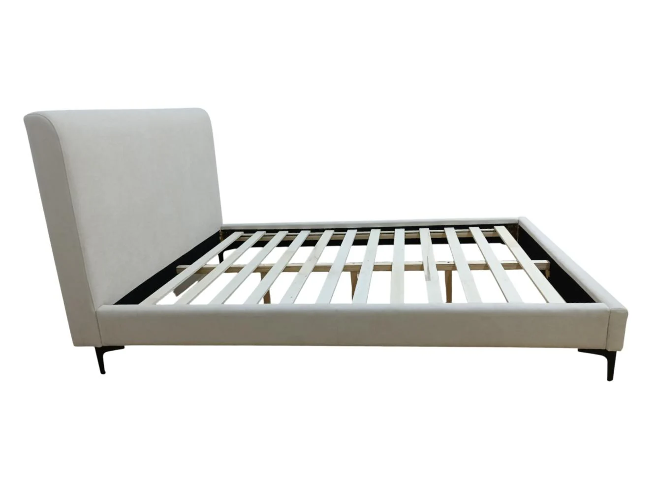 Cama Doble Prisma, Blanco, Madera roble tapizada - Image 9