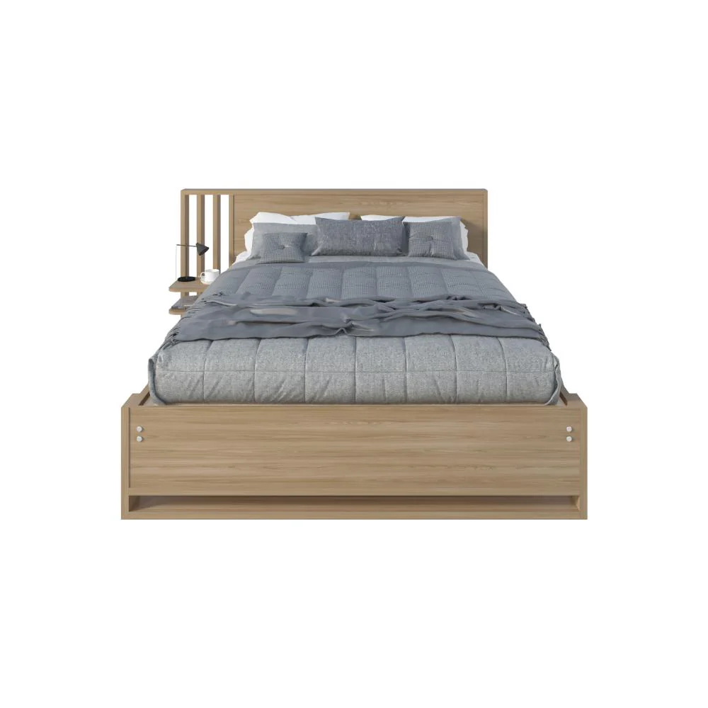 CAMA DOBLE VANEZ, FRESNO EUROPEO, CON ESPALDAR ALTO INCLUYENDO TENDIDA DE TABLAS - Image 2