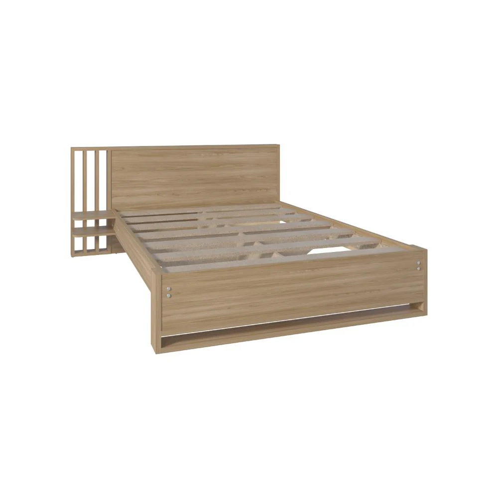 CAMA DOBLE VANEZ, FRESNO EUROPEO, CON ESPALDAR ALTO INCLUYENDO TENDIDA DE TABLAS - Image 4