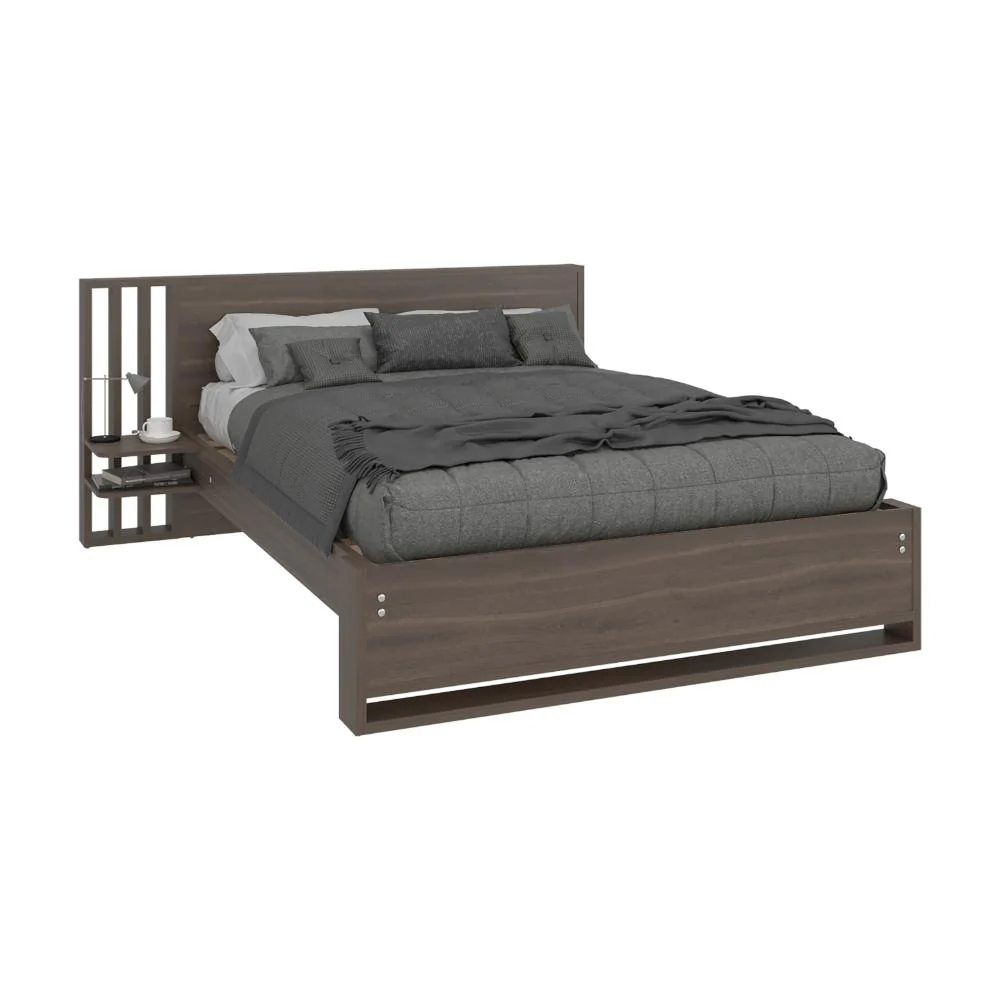 CAMA DOBLE VANEZ, MILAN, CON ESPALDAR ALTO INCLUYENDO TENDIDA DE TABLAS
