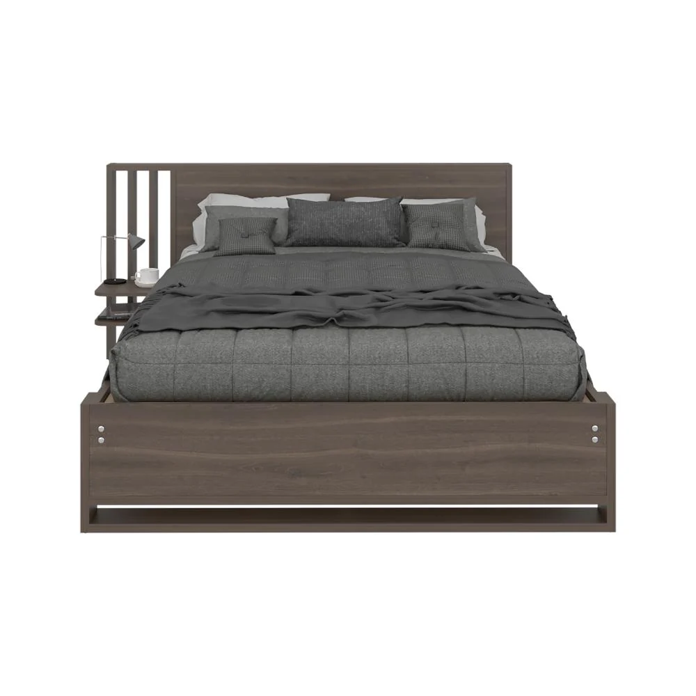 CAMA DOBLE VANEZ, MILAN, CON ESPALDAR ALTO INCLUYENDO TENDIDA DE TABLAS - Image 2