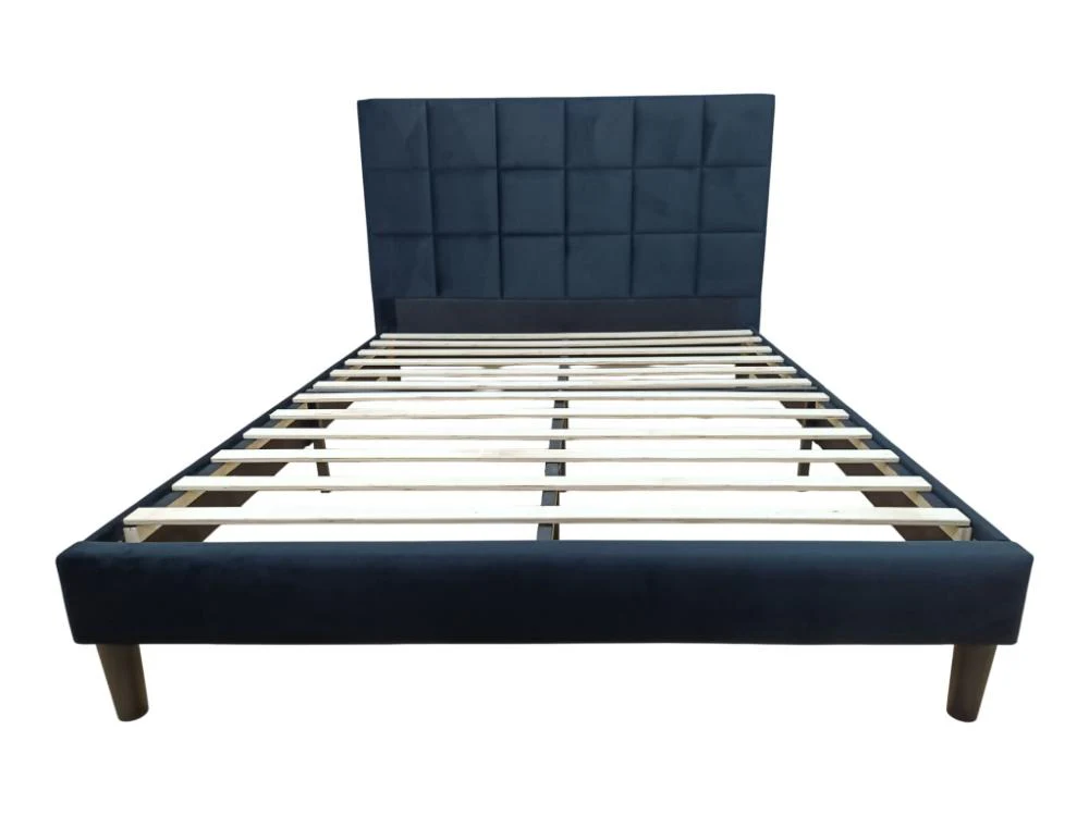 Cama Doble Vertex, Negro, Madera roble tapizada - Image 3