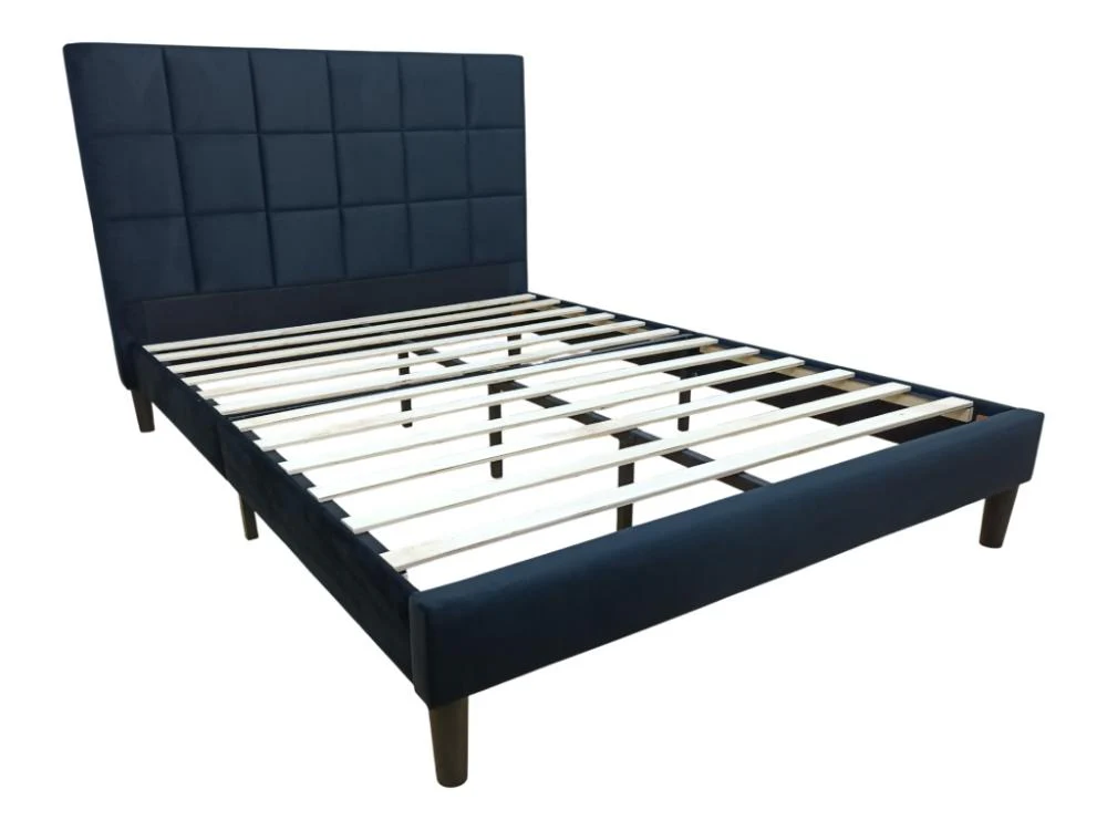 Cama Doble Vertex, Negro, Madera roble tapizada - Image 4
