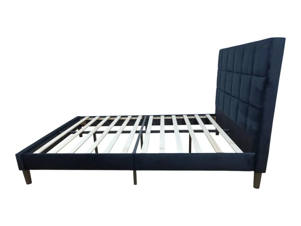 Cama Doble Vertex, Negro, Madera roble tapizada - Image 7
