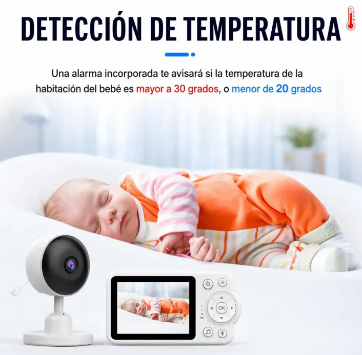 CÁMARA MONITOR BEBÉ CON AUDIO VIDEO PANTALLA 2.8 PULGADAS - Image 3