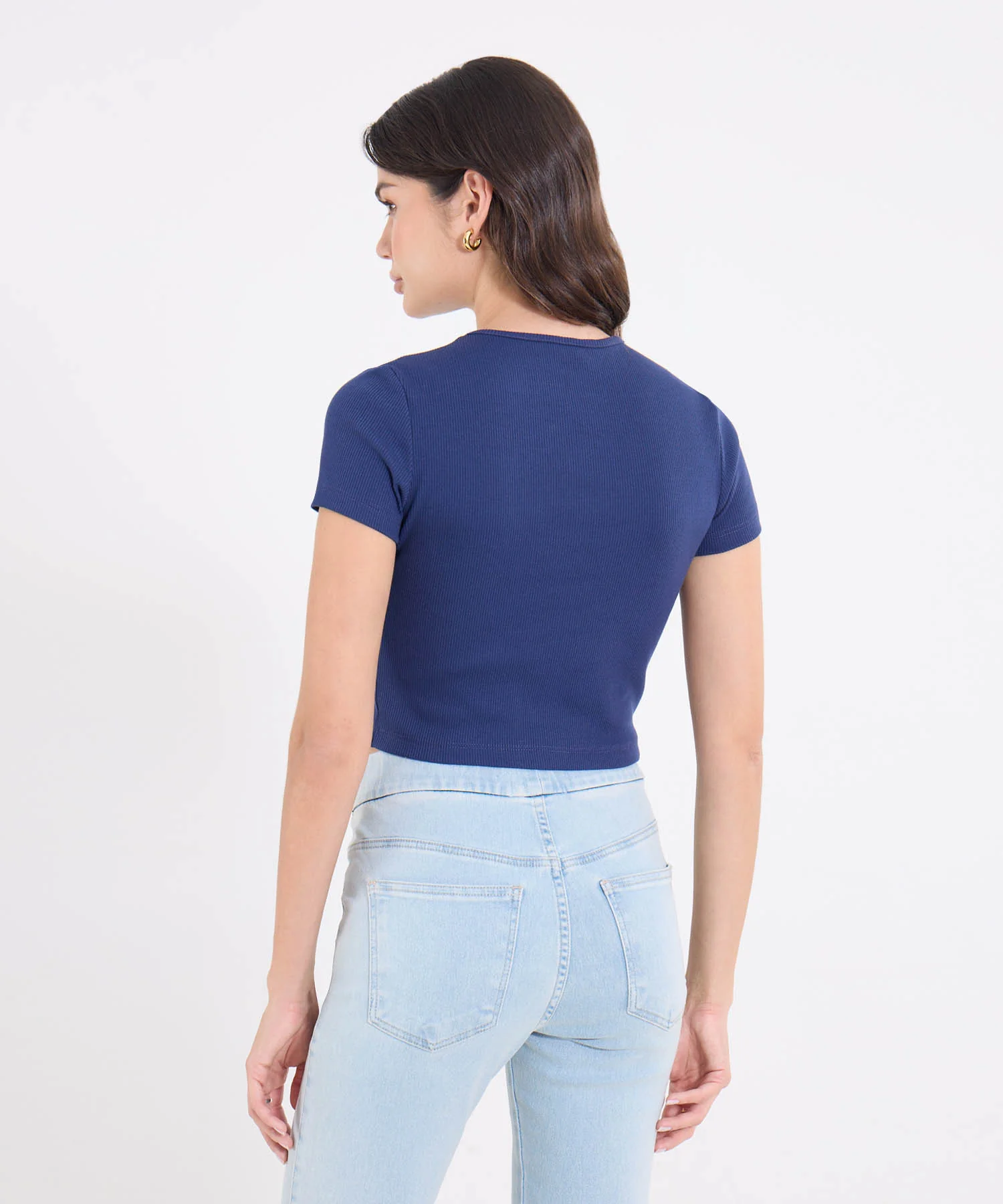 CAMISETA CROP TOP MANGA CORTA 40092694 - Image 2