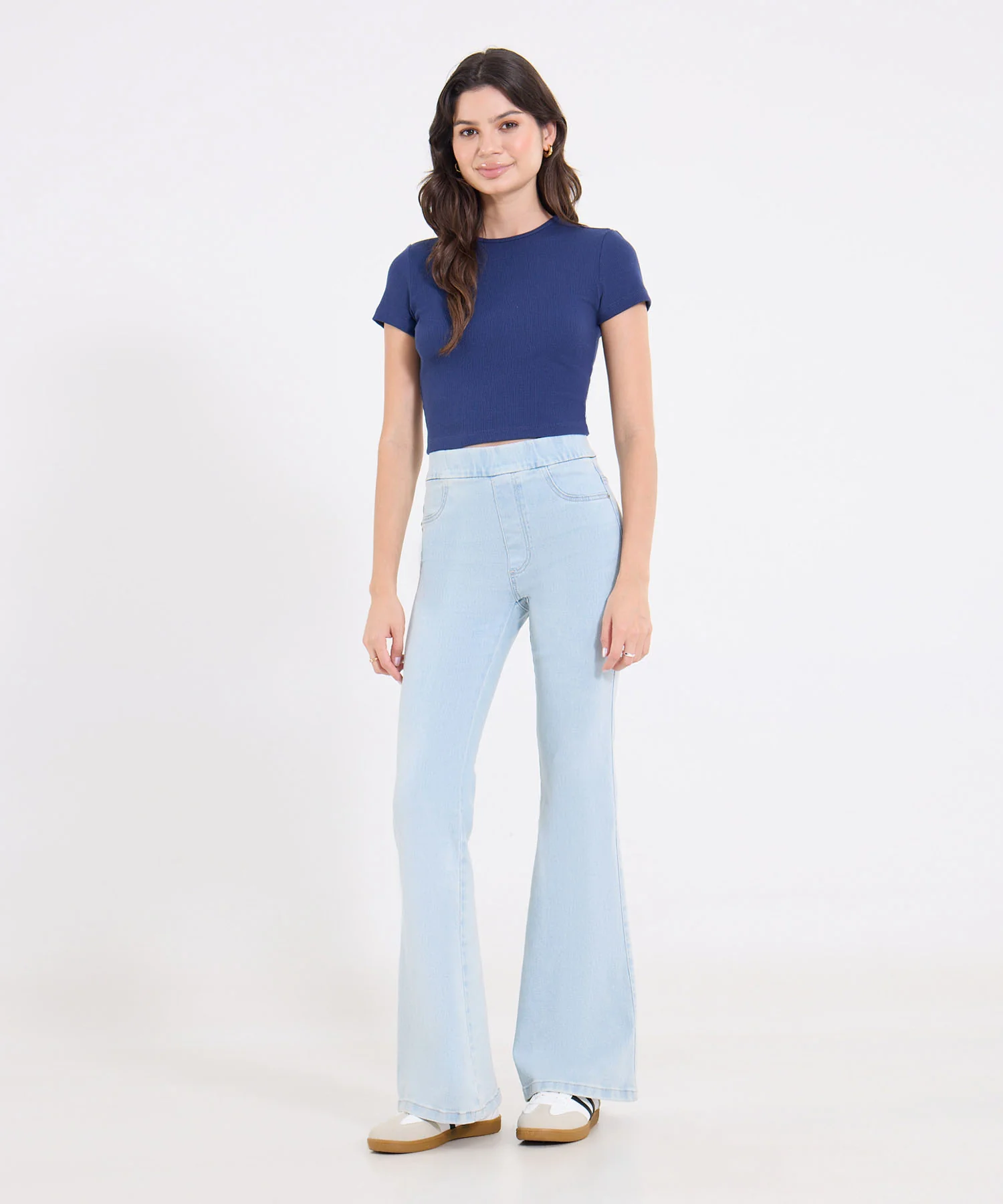CAMISETA CROP TOP MANGA CORTA 40092694 - Image 3