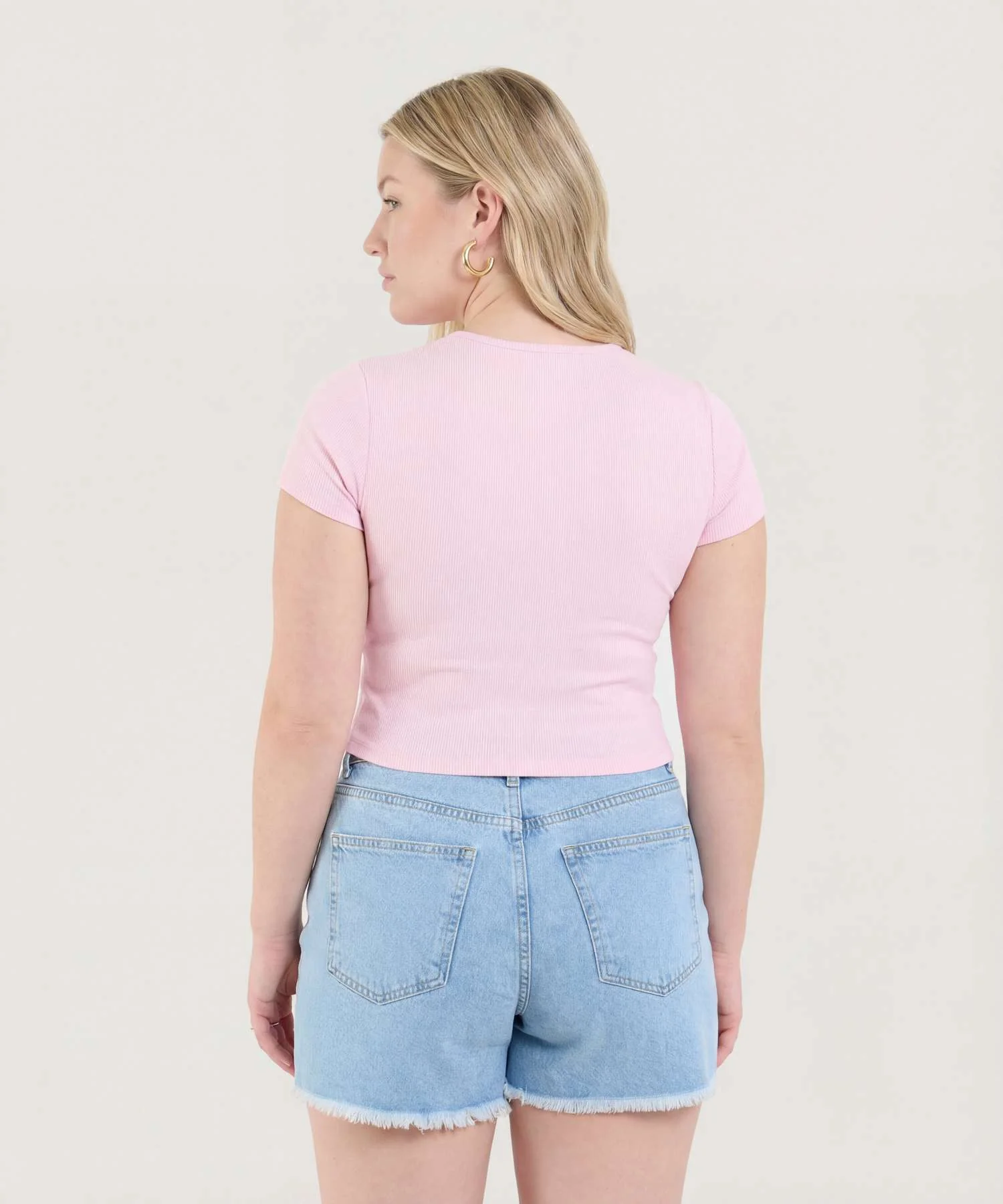 CAMISETA CROP TOP MANGA CORTA 40092695 - Image 2