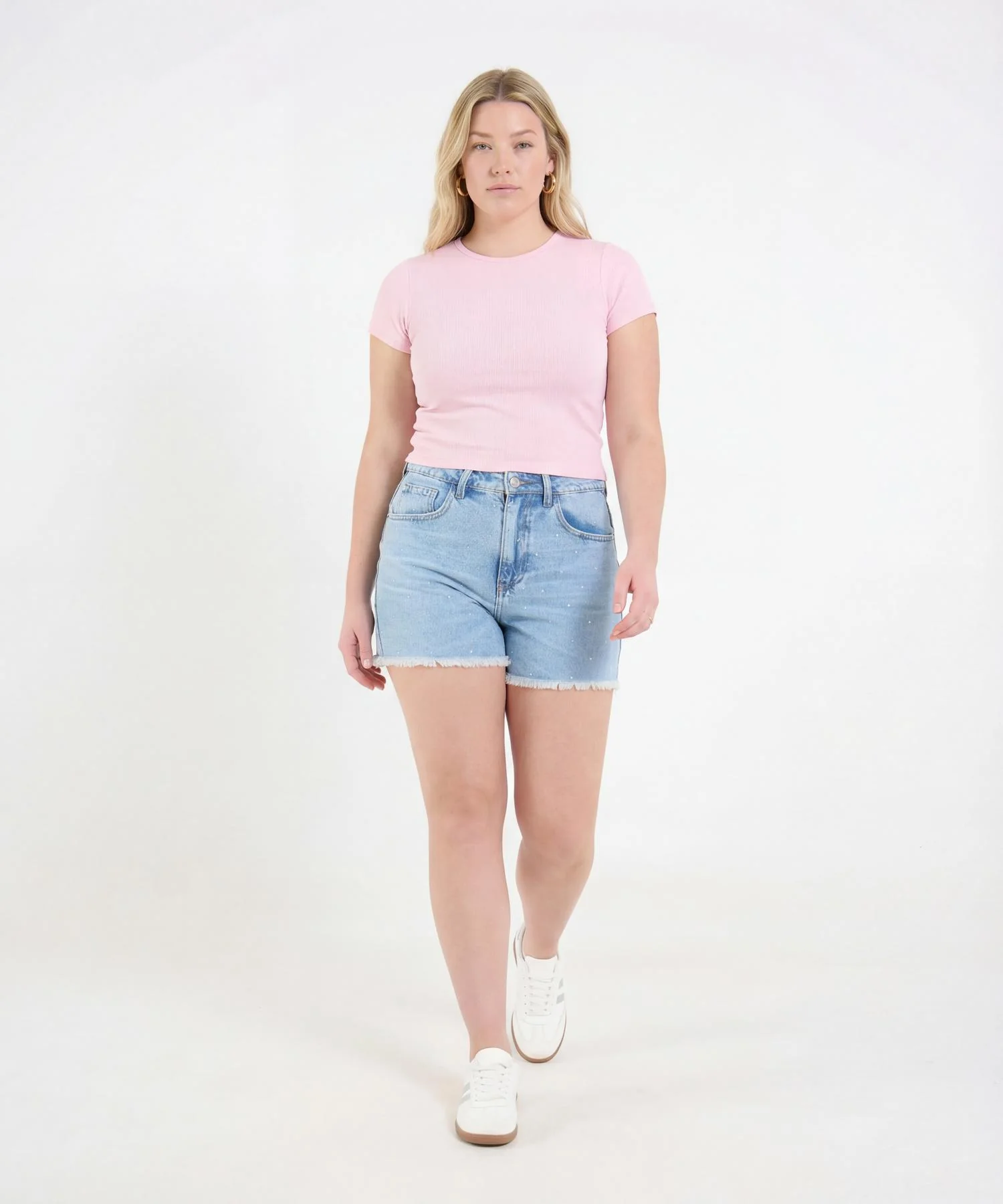 CAMISETA CROP TOP MANGA CORTA 40092695 - Image 3