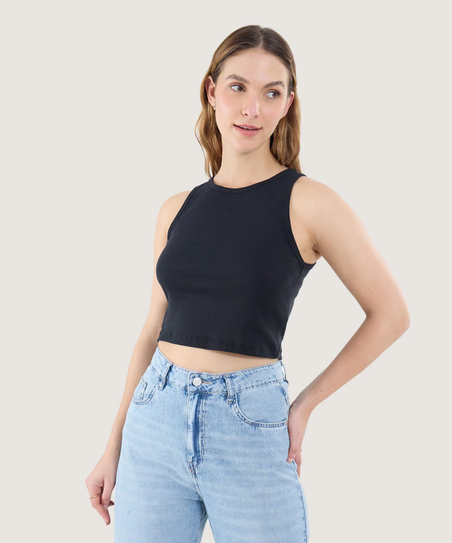 CAMISETA CROP TOP MANGA SISA 40092240 - Image 6