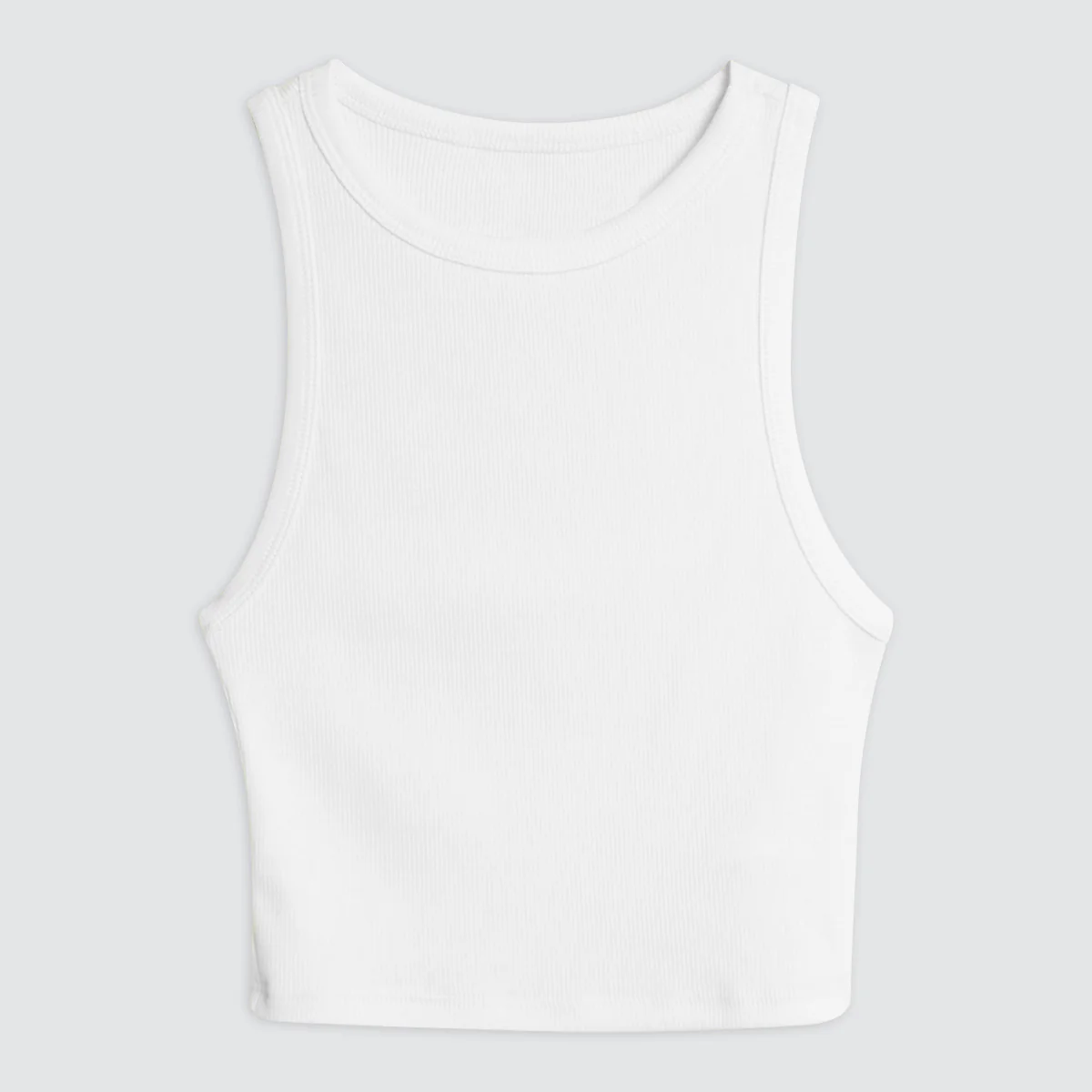 CAMISETA CROP TOP MUJER MANGA SISA CUELLO REDONDO EN RIB UNICOLOR 40091498 - Image 5