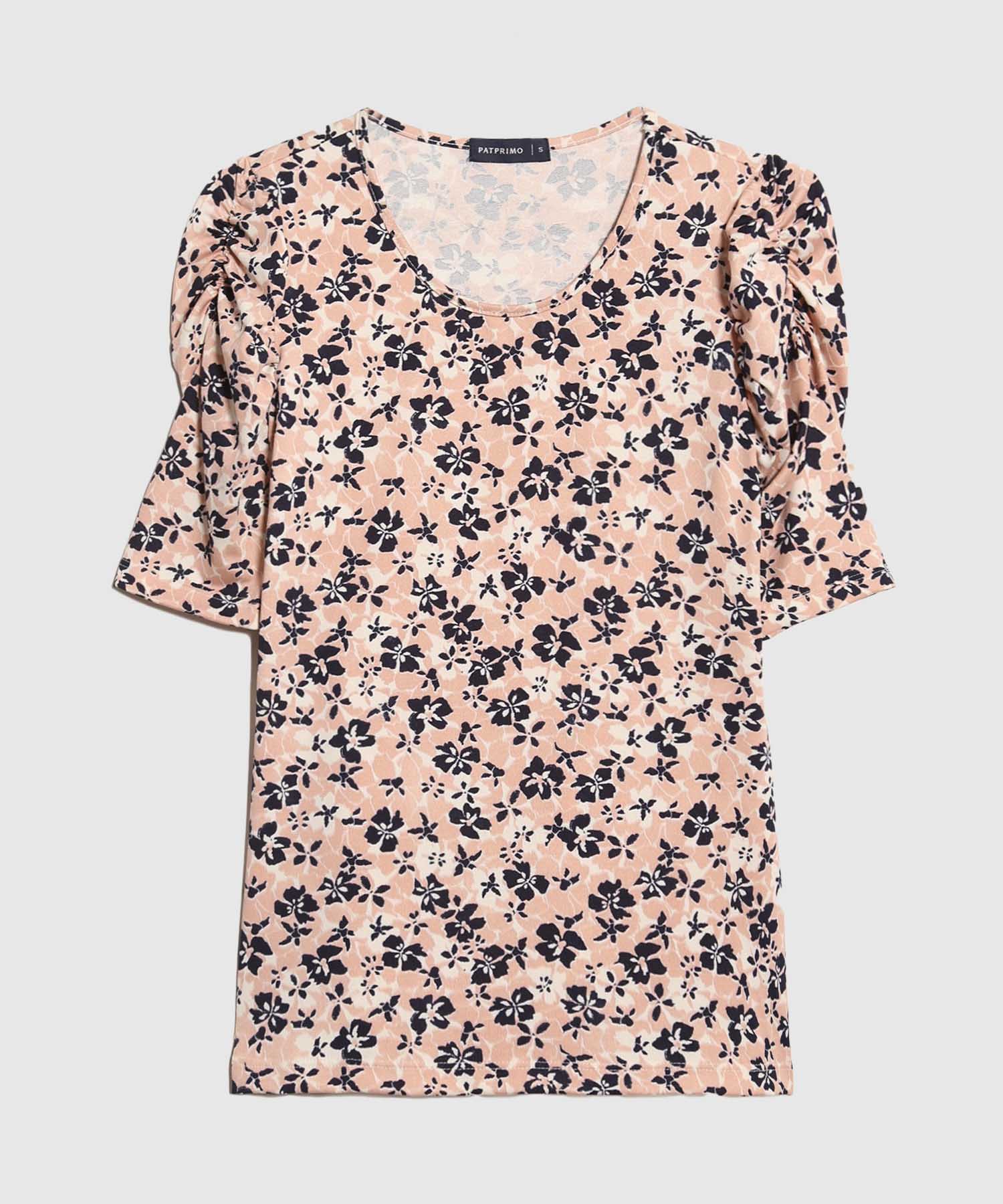 CAMISETA M/C CON RUCHE ESTAMPADA 30092947 - Image 7