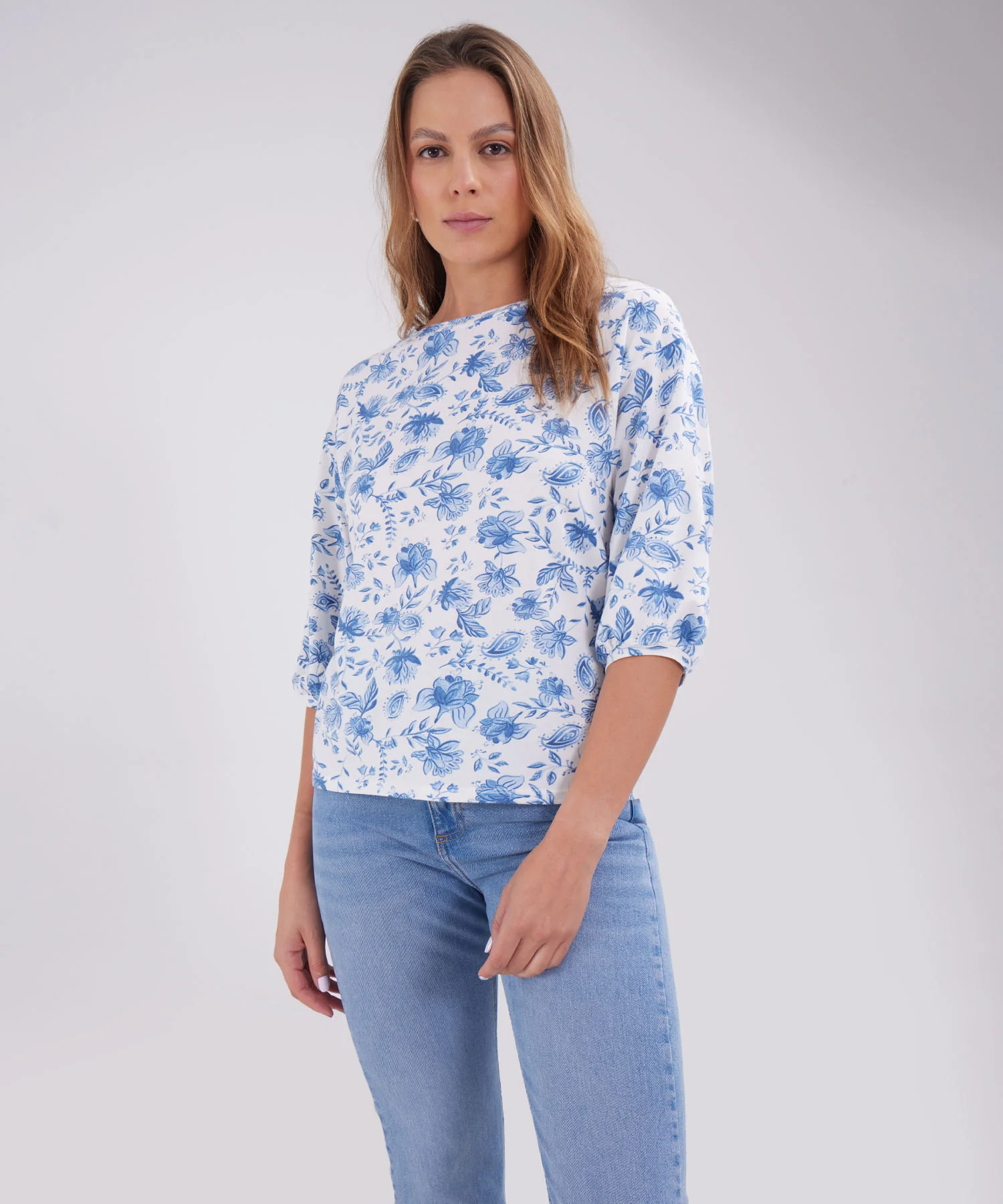 CAMISETA MANGA 3/4 CUELLO REDONDO 30093563