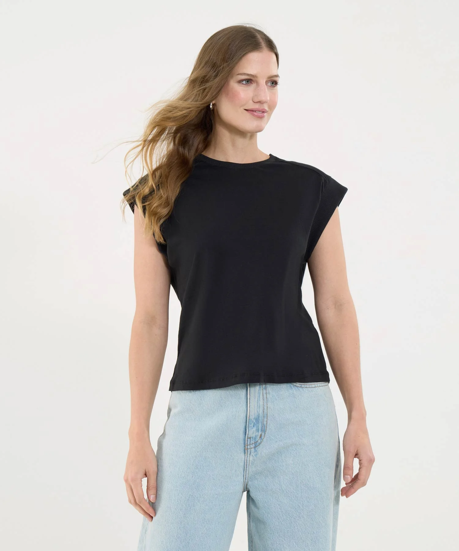 CAMISETA MANGA SISA CUELLO REDONDO 40092245