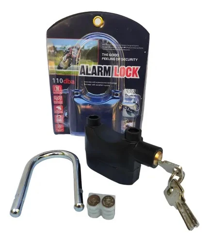 CANDADO ALARMA INOXIDABLE PARA MOTO O BICICLETA