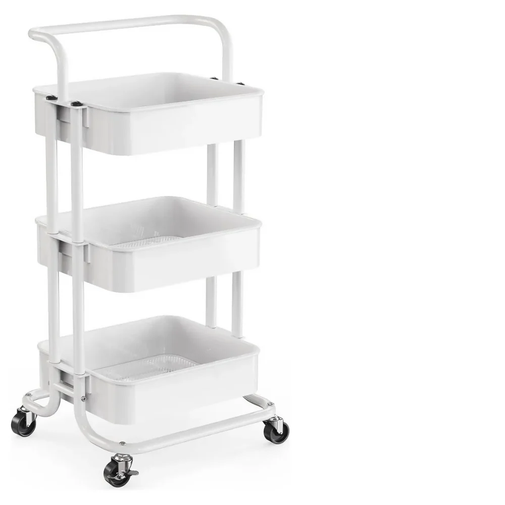 CARRO ALMACENAMIENTO ORGANIZADOR METÁLICO RUEDAS 3 NIVELES - Image 5