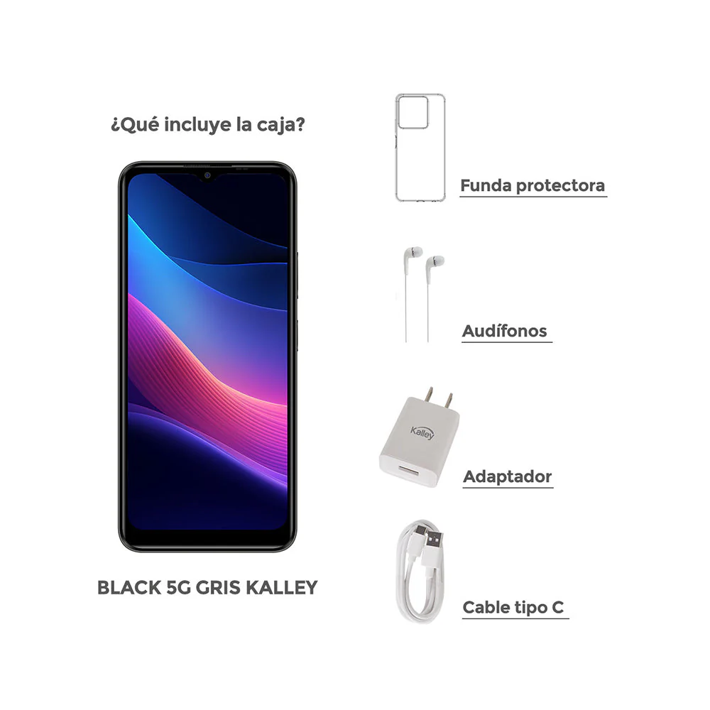 Celular Kalley Black 5G 256GB Gris - Image 12