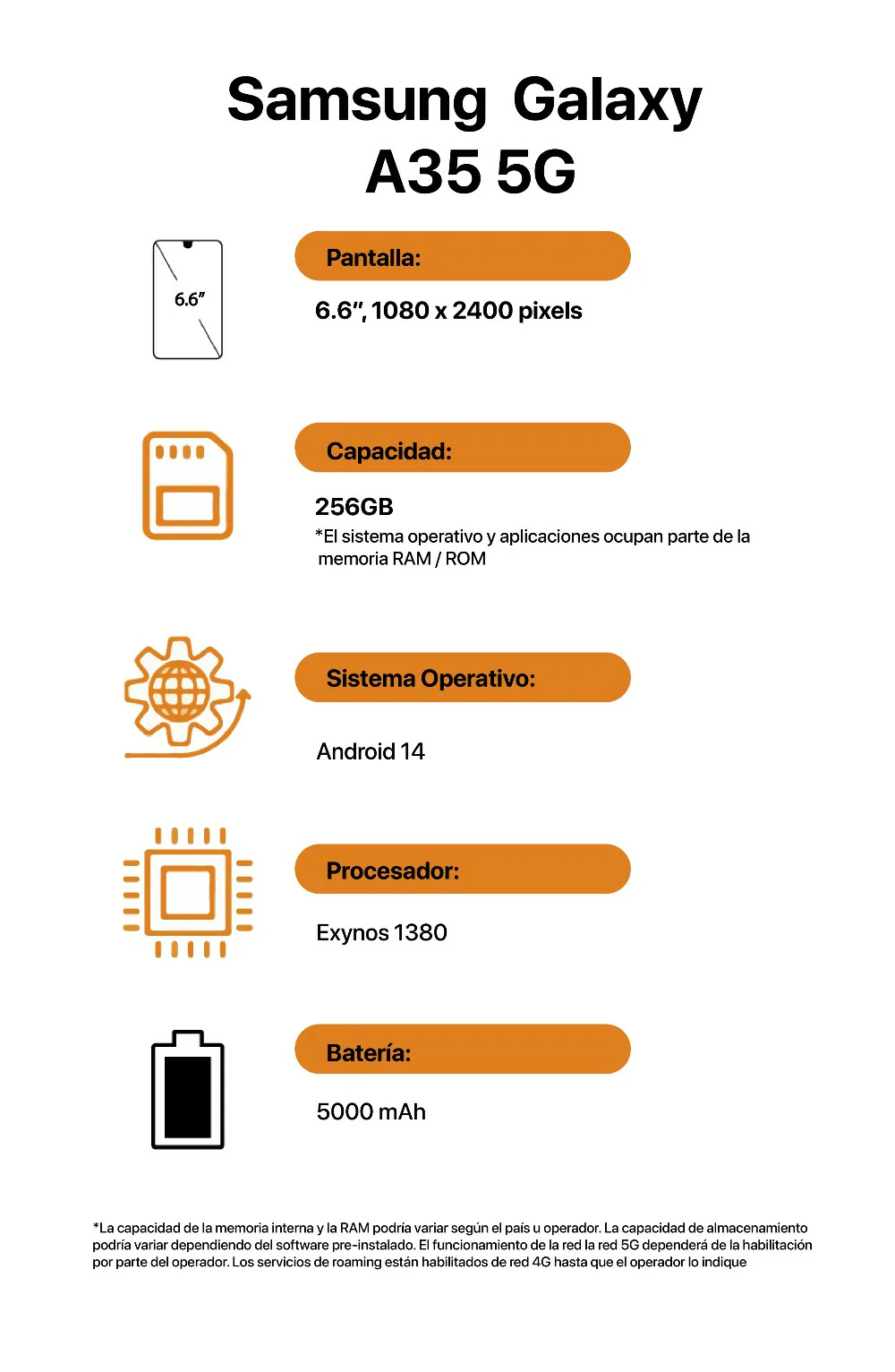 CELULAR SAMSUNG GALAXY A35 NUEVO - Image 7