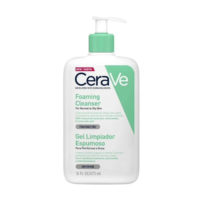 CERAVE GEL LIMPIADOR ESPUMOSO PARA EL ROSTRO X 473ML